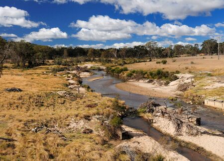 Barren Landscape At Tenterfield Creek NSW Australiaの写真素材