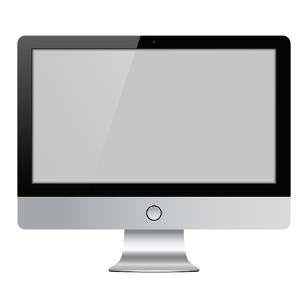 Computer screen isolated on whiteのイラスト素材