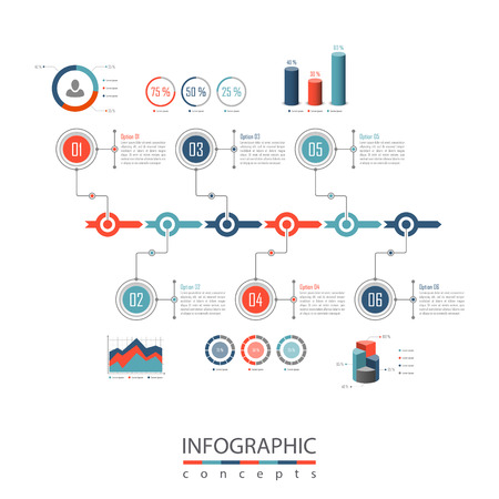 Infographic timeline templateのイラスト素材