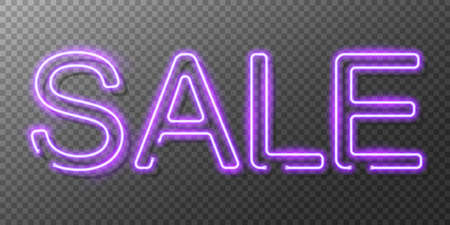neon sale sign. vector illustrationのイラスト素材