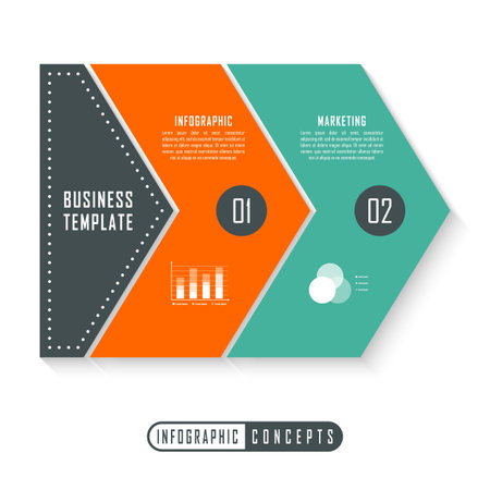 Infographic timeline template can be used for chart, diagram, web design, presentation, advertising, history. vector infographic illustrationのイラスト素材