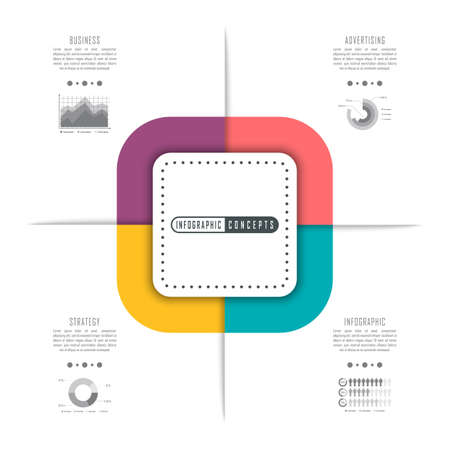 Infographic timeline template can be used for chart, diagram, web design, presentation, advertising, history. vector infographic illustrationのイラスト素材