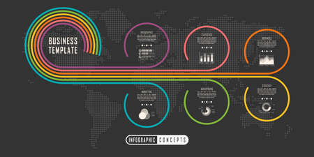 Infographic timeline template can be used for chart, diagram, web design, presentation, advertising, history. vector infographic illustrationのイラスト素材