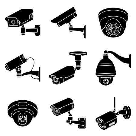 Security camera. CCTV iconのイラスト素材