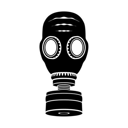 biohazard sign. Gas mask icon. chemical attack. Respirator mask. vector illustrationのイラスト素材