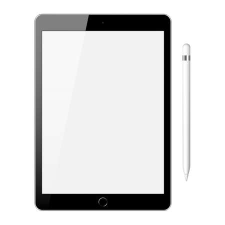 Tablet pc computer isolated on white backgroundのイラスト素材