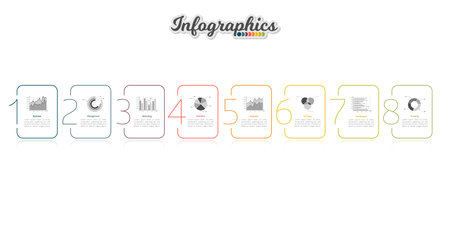 Infographic timeline templateのイラスト素材