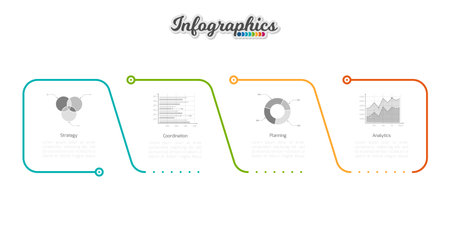 Infographic timeline template for chart, diagramのイラスト素材