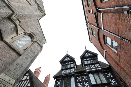 old town of london england uk old architecture and historyの写真素材