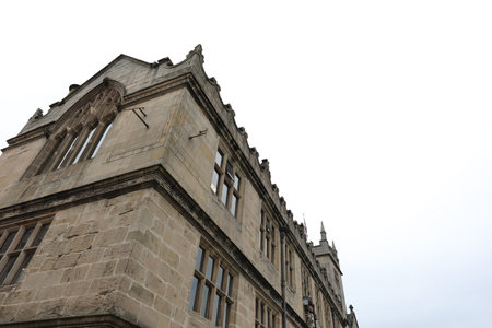 Architectural detail of an old building in Edinburgh, Scotland.の写真素材