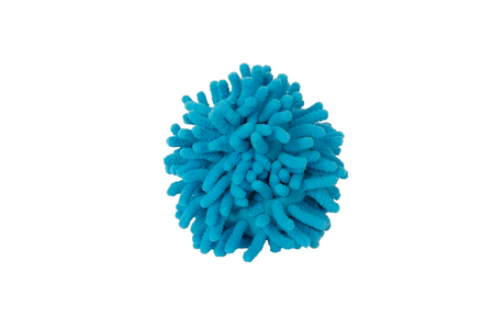 Blue sponge duster with microfiber for cleaning a car. Isolated on white.の写真素材