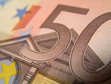 fifty euro detail, macro