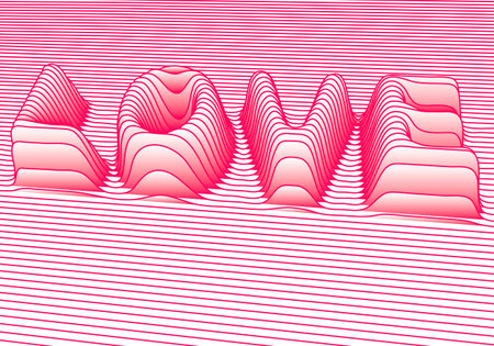 love with 3d letters