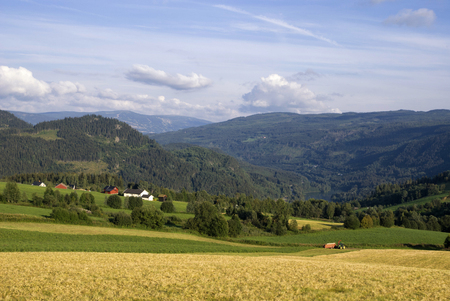 Farmland in Gudbrandsdalenの写真素材