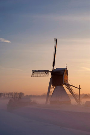 Wingerdse mill in wintermood