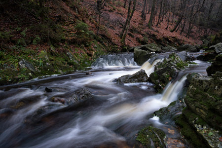 Waterfalls in the river Hoegne