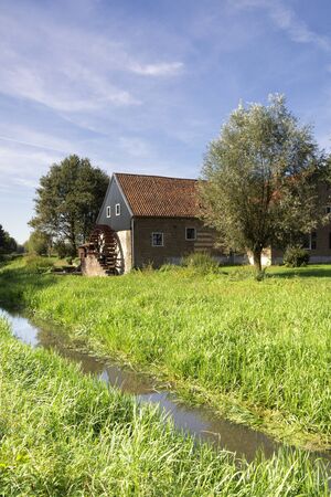 The Uffelse watermill near the Dutch village Hunsel in the province Limburgの写真素材