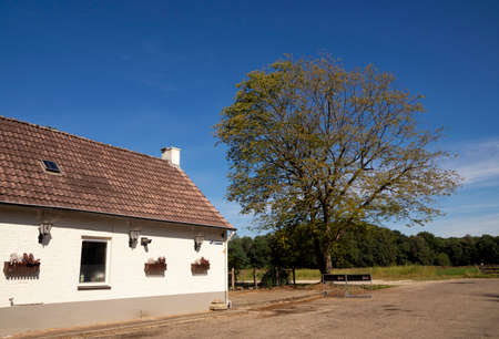 Charming restaurant near the Dutch nature reserve Leudalの写真素材