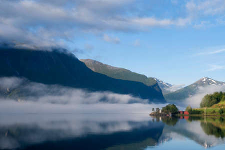 Morning mood Romsdalsfjordenの写真素材