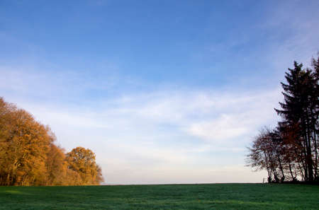 Wide open landscape near the Dutch village Milsbeekの写真素材