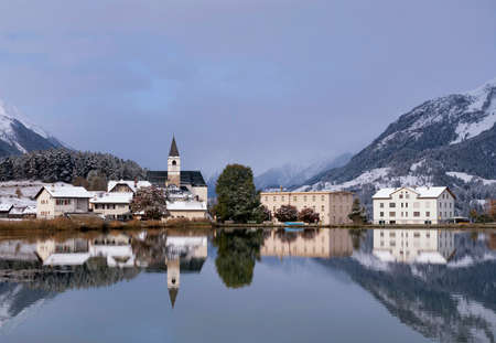 Tarasp is a village in the Swiss community Scuolの写真素材