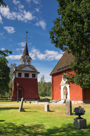 Sundborn church close to the Swedish town Falunの写真素材