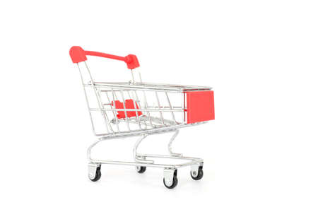 Trolley isolated on a white background. Shopping concept.の写真素材