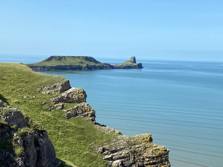 A view of the Jurassic Coast in Durdle Door, Dorsetの写真素材
