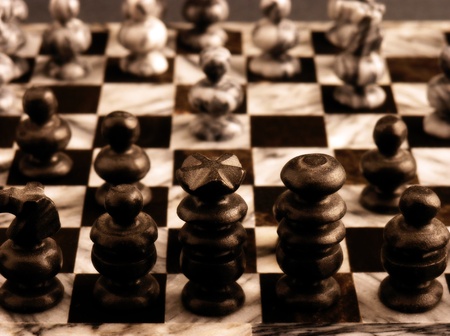 a marble chess board close up    の写真素材