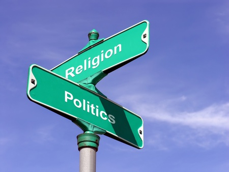 Religion intersects Politics   の写真素材
