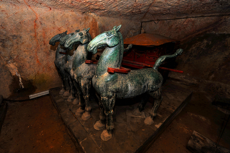 Tomb of the Han dynasty at Guishan of Xuzhouのeditorial素材