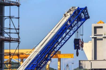 Heavy big crane for industrial construction の写真素材