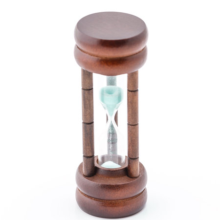 hourglass on white background.
