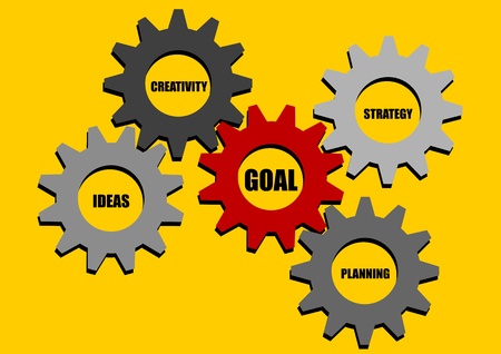 A Stock vector of synergic gears to achieve goalのイラスト素材
