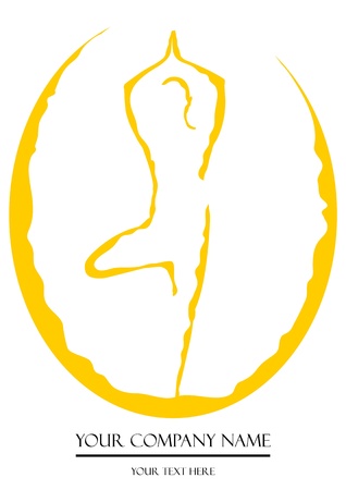A V ector illustration of a man doing yogaのイラスト素材