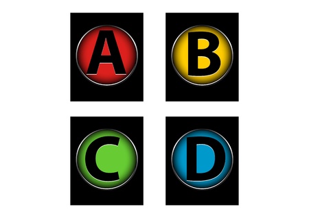 A Stock Vector Illustration of Font Button Set 1のイラスト素材