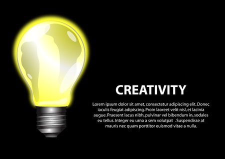 A Stock vector illustration of light bulb as a symbolism of creativityのイラスト素材