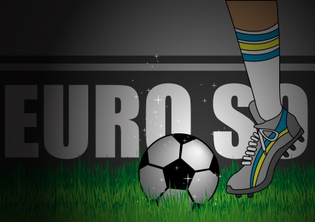   Illustration of Ukraine team kick offのイラスト素材