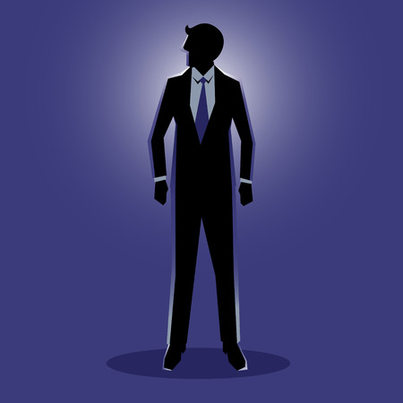 Business Illustration of a businessman standingのイラスト素材