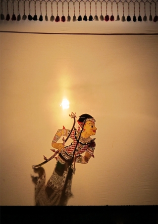 Thai Shadow puppet - cutural art of Sounthern, Thailandの写真素材