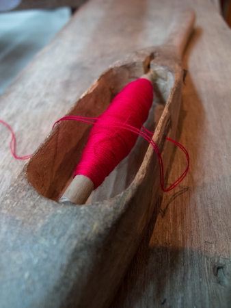 Thread for weaving with a loom の写真素材