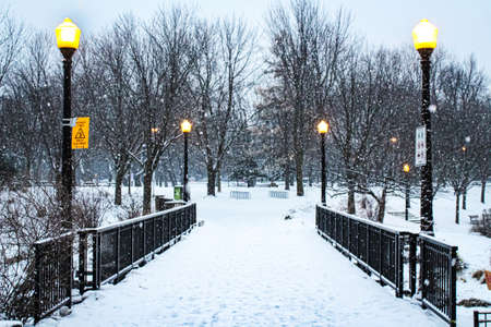 Winter at La Fontaine Parkの写真素材
