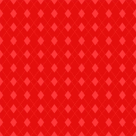 Red squares and diamonds make a continuous pattern in a rhomb shape. With a vector repeating backdrop vector, you can create a cover, presentation, web site, banner, wallpaper, and textile.のイラスト素材