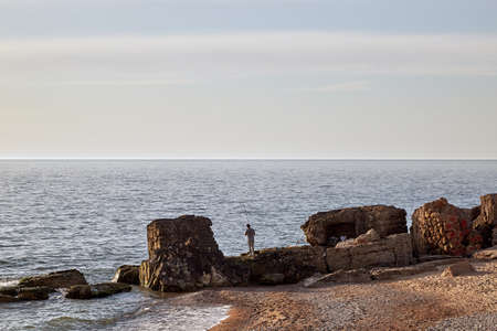 The Northern Forts are a part of LiepÄjaâs fortress, on sunset lightの写真素材