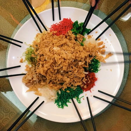 Nothing beats having Yee Sang with friends to welcome the Chinese New Year.の素材