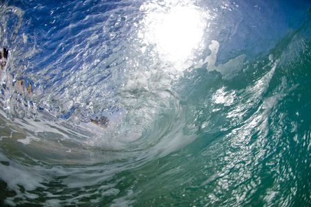 giant breaking wave in hawaiiの写真素材
