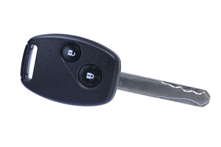 Car key isolated on white with clipping path
