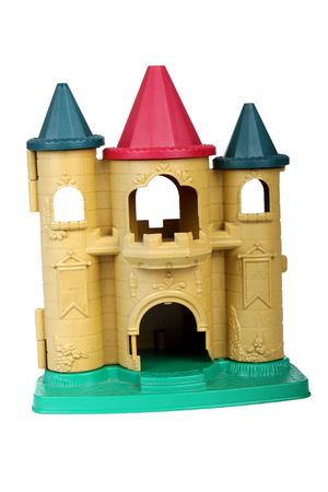 Old castle isolate in a white backgroundの写真素材