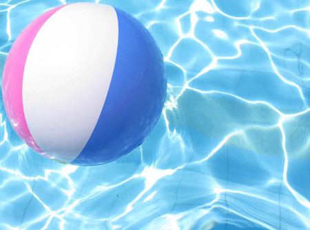 Ball still in the agua pool tranquility 
