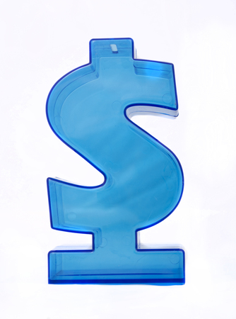 Dollar sign on white background.の写真素材